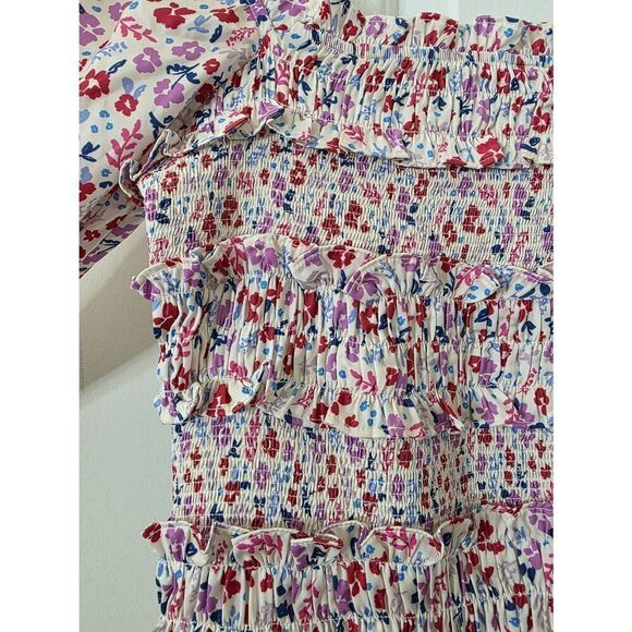 Cake for dinner Floral Mini Smocked Dress L - Picture 7 of 11